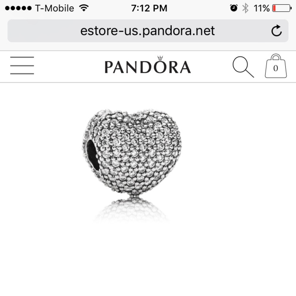 Pandora heart clip only.  2 charms
